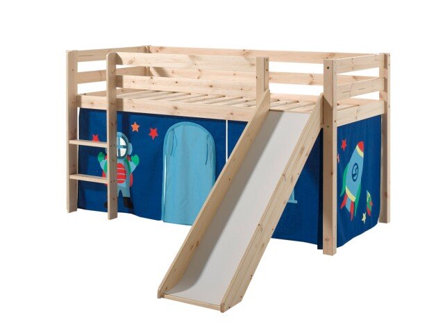 Spielbett >PINO< in Kiefer massiv natur - 210x114x218 (BxHxT)