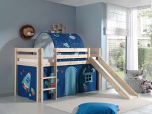 Spielbett >PINO< in Kiefer massiv natur - 210x114x218 (BxHxT)