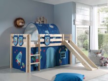Spielbett >PINO< in Kiefer massiv natur - 210x114x218 (BxHxT)