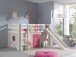 Spielbett >PINO< in Kiefer massiv weiß lackiert - 210x114x218 (BxHxT)