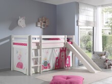 Spielbett >PINO< in Kiefer massiv weiß lackiert - 210x114x218 (BxHxT)