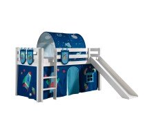 Spielbett >PINO< in Kiefer massiv weiß...