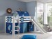 Spielbett >PINO< in Kiefer massiv weiß lackiert - 210x114x218 (BxHxT)