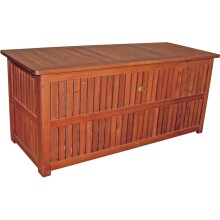 Auflagenbox >Plano< in braun aus Eukalyptusholz -...