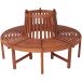 Baumbank >Fontana< in braun aus Massivholz - 160x91x160cm (BxHxT)