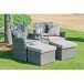 Gartensessel >Calgary< in grau aus Aluminium, Kunststoff - 155x90x70cm (BxHxT)
