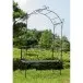 Gartenbank >Colima< in schwarz aus Stahl - 124x200x48cm (BxHxT)