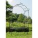 Gartenbank >Colima< in schwarz aus Stahl - 124x200x48cm (BxHxT)