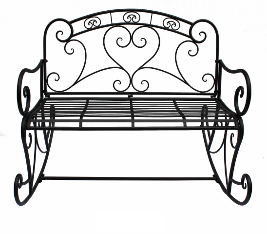 Schaukelstuhl >Dares< in schwarz aus stahl - 110x94x101cm (BxHxT)
