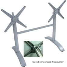 Tischgestell >Pamir< in silber aus Aluminium -...