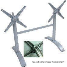 Tischgestell >Pamir< in silber aus Aluminium -...