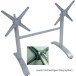 Tischgestell >Pamir< in silber aus Aluminium - 60x72x102cm (BxHxT)