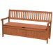 Gartenbank >Houston< in braun / holzoptik aus Eukalyptus - 157x90x59cm (BxHxT)