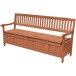 Gartenbank >Houston< in braun / holzoptik aus Eukalyptus - 187x90x59cm (BxHxT)
