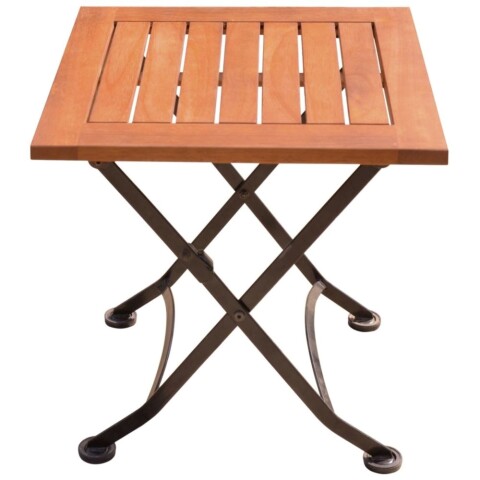 Beistelltisch >Wien< in braun aus Eukalyptus - 45cm (H)