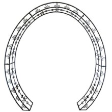 Rosenbogen >Lamos< in schwarz aus stahl - 38x200x220cm (LxBxH)