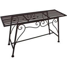 Gartenbank >Lorin< in rost aus Stahl - 83x45x27cm...