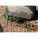 Gartenbank >Lorin< in rost aus Stahl - 83x45x27cm (BxHxT)