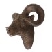 Dekogeweih >Widder< in Antik-Braun aus Polyresin - 46x52x36cm (LxBxH)