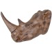 Dekogeweih >Nashorn< in Antik-Braun aus Polyresin - 52x61x28cm (LxBxH)