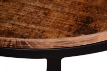 Beistelltisch >IRON< in braun / schwarz - 40x70x30 (BxHxT)