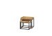 Satztisch >IRON< in braun / schwarz aus Massivholz / Metall - 50x45x30cm (BxHxT)
