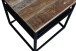 Couchtisch >IRON< in braun / schwarz aus Massivholz / Metall - 50x52x50 (BxHxT)