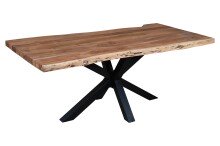 Baumkantentisch >Forrest< in Akazie / schwarz -...