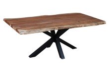 Baumkantentisch >Forrest< in Akazie / schwarz - 200x76x100 (BxHxT)