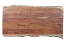 Baumkantentisch >Forrest< in Akazie / schwarz - 200x76x100 (BxHxT)