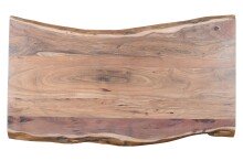 Baumkantentisch >Forrest< in Akazie / schwarz - 200x76x100 (BxHxT)