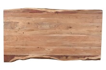 Baumkantentisch >Live< in Akazie / schwarz - 170x76x90 (BxHxT)