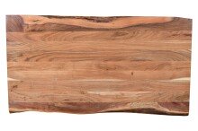 Baumkantentisch >Live< in Akazie / schwarz - 170x76x90 (BxHxT)