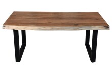 Couchtisch >Coffetable< in Akazie / schwarz -...