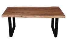 Couchtisch >Coffetable< in Akazie / schwarz - 110x45x65 (BxHxT)
