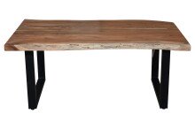 Couchtisch >Coffetable< in Akazie / schwarz - 110x45x65 (BxHxT)