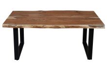 Couchtisch >Coffetable< in Akazie / schwarz -...