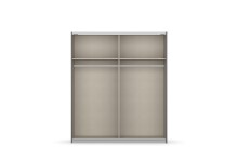 Schwebetürenschrank >Artemis< in Eiche Artisan / Glas champagne - glänzend