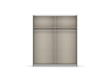 Schwebetürenschrank >Artemis< in Eiche Artisan / Glas champagne - glänzend