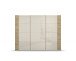 Schwebetürenschrank >Artemis< in Eiche Artisan / Glas champagner - glänzend