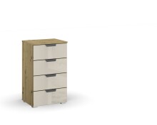 Kommode >Artemis< in Eiche Artisan / Glas...