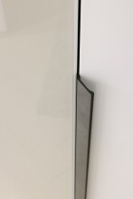 Drehtürenschrank >Artemis< in alpinweiß / Glas champagne - glä