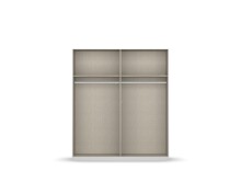 Drehtürenschrank >Artemis< in alpinweiß / Glas basalt - 181x210x54 (BxHxT)