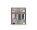 Drehtürenschrank >Artemis< in alpinweiß / Glas basalt - 181x210x54 (BxHxT)