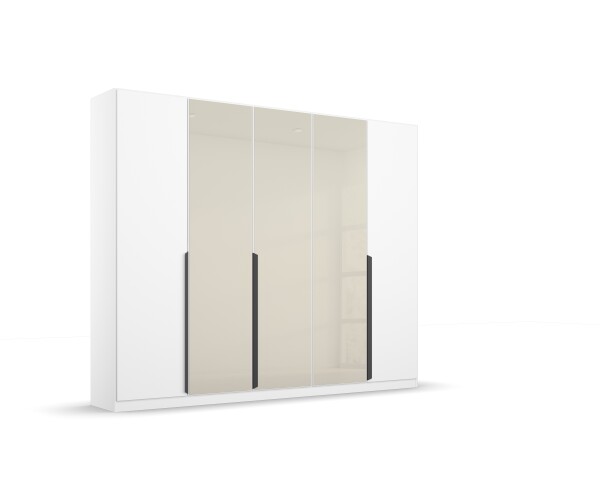 Drehtürenschrank >Artemis< in Glas champagner - glänzend - 226x210x54 (BxHxT)