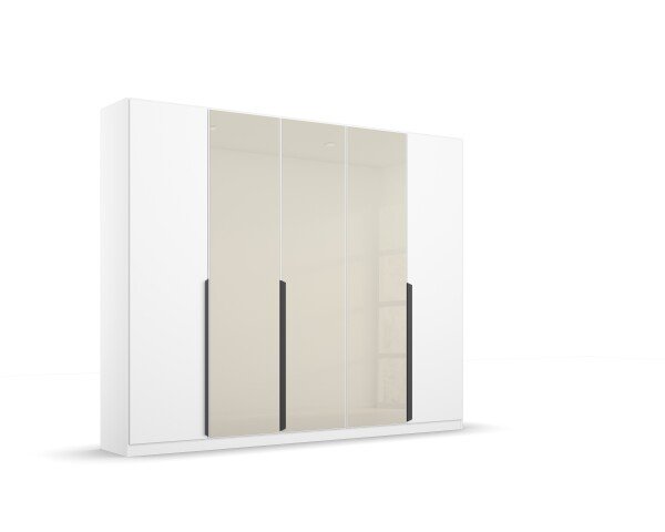 Drehtürenschrank >Artemis< in Glas champagner - glänzend - 226x210x54 (BxHxT)