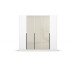 Drehtürenschrank >Artemis< in Glas champagner - glänzend - 226x210x54 (BxHxT)