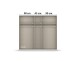 Drehtürenschrank >Artemis< in Glas champagner - glänzend - 226x210x54 (BxHxT)