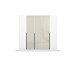 Drehtürenschrank >Artemis< in Glas champagner - glänzend - 226x210x54 (BxHxT)