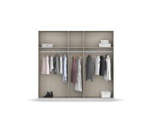 Drehtürenschrank >Artemis< in Eiche Artisan / Kristallweißglas